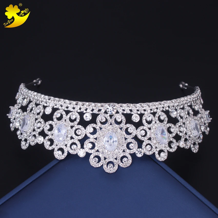Fashionable white diamond paved bridal wedding hair jewelry women hair accessory