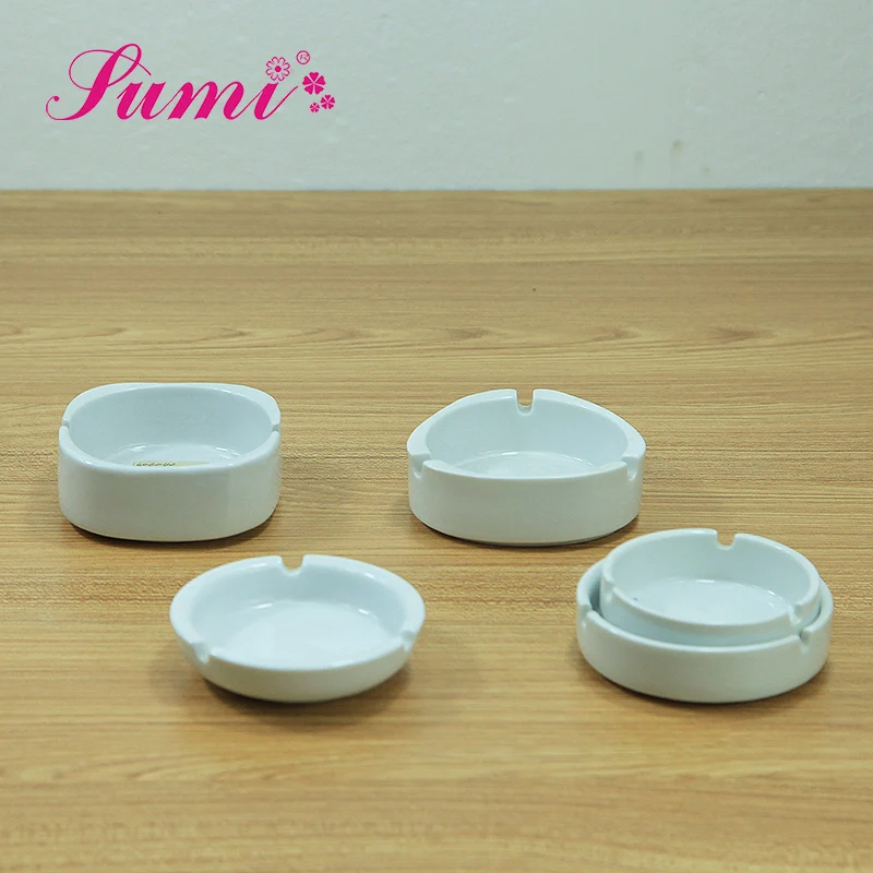 Wholesale customize cheap different shapes ceramic cigar ashtray with custom logo