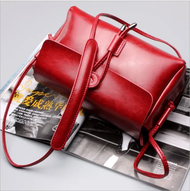 Leather handbags hand-painted suede leather handbags retro craft trend ladies handbag diagonal package