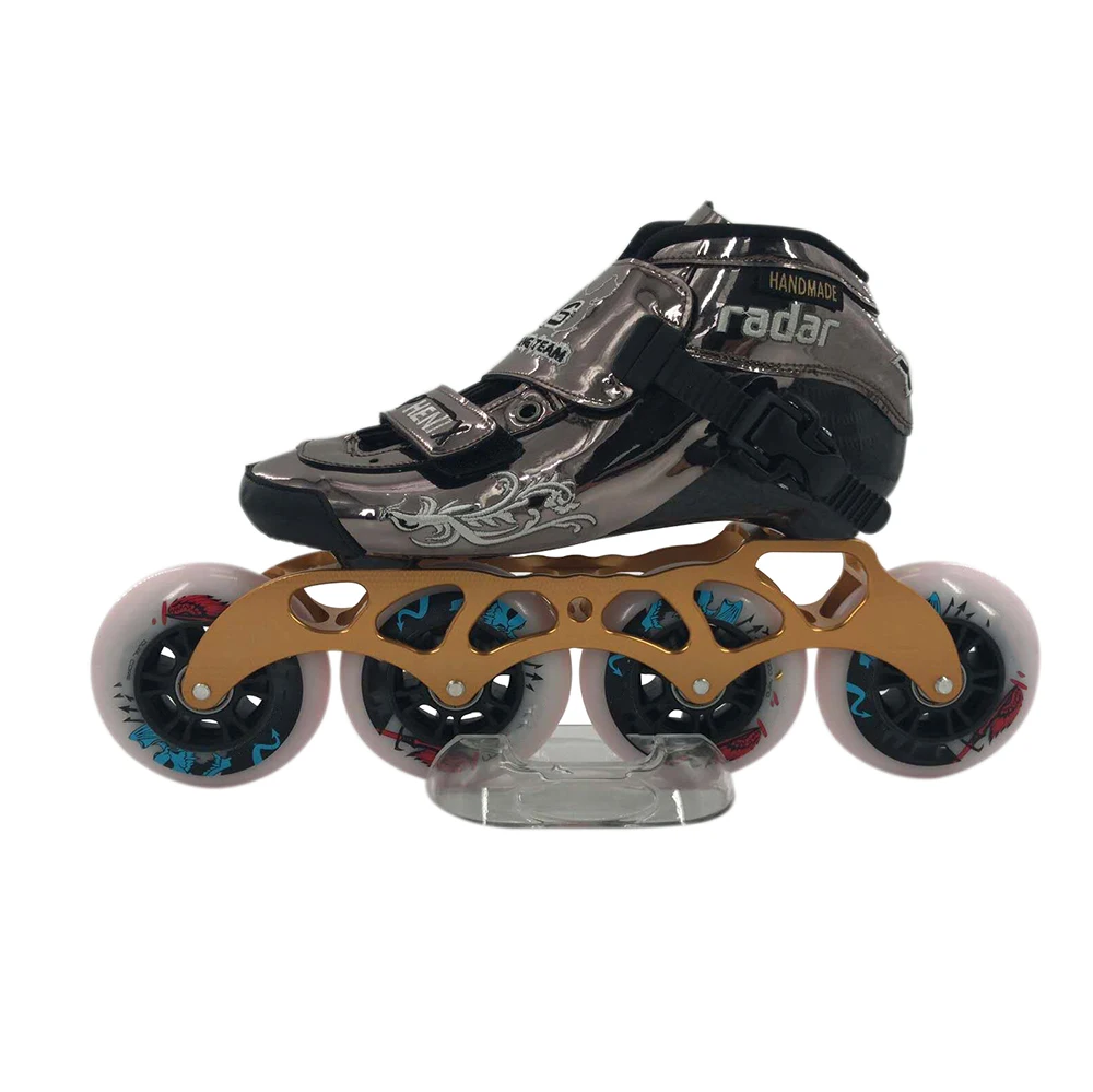 High-grade children skate shoes luxury 4 Wheels Skates bright surface inline speed skate shoes