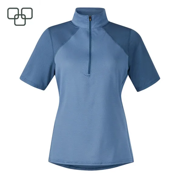 Horse Riding Clothing Female Outdoor Long Sleeve Zip Up Base Layer Equestrian Apparel Lace Riding Show Shirt