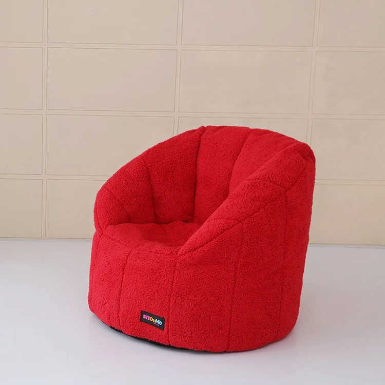 
Rosy Red Cashmere Pumpkin Lazy Beanbag cover Bean Bag With Filling 