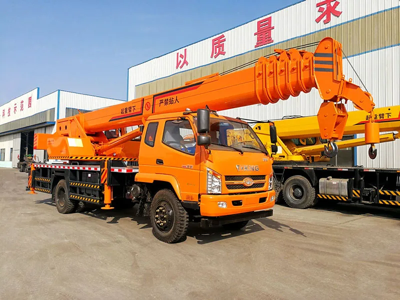 With T-King used boom truck mounted crane price