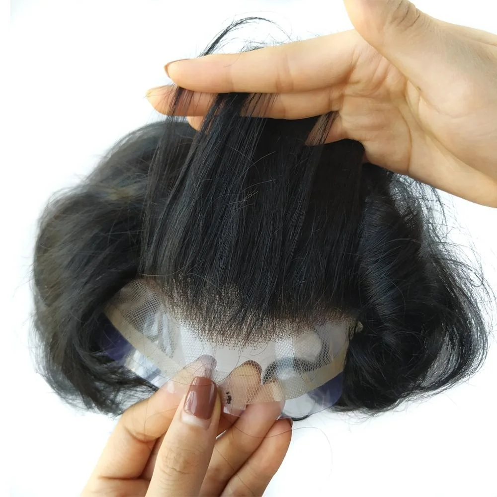 
All swiss lace stock mens hair piece toupee 