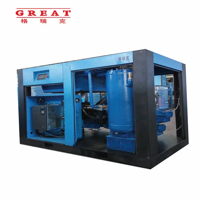 China GREAT wuxi air compressor 10 bar compressor 110kw screw air compressor