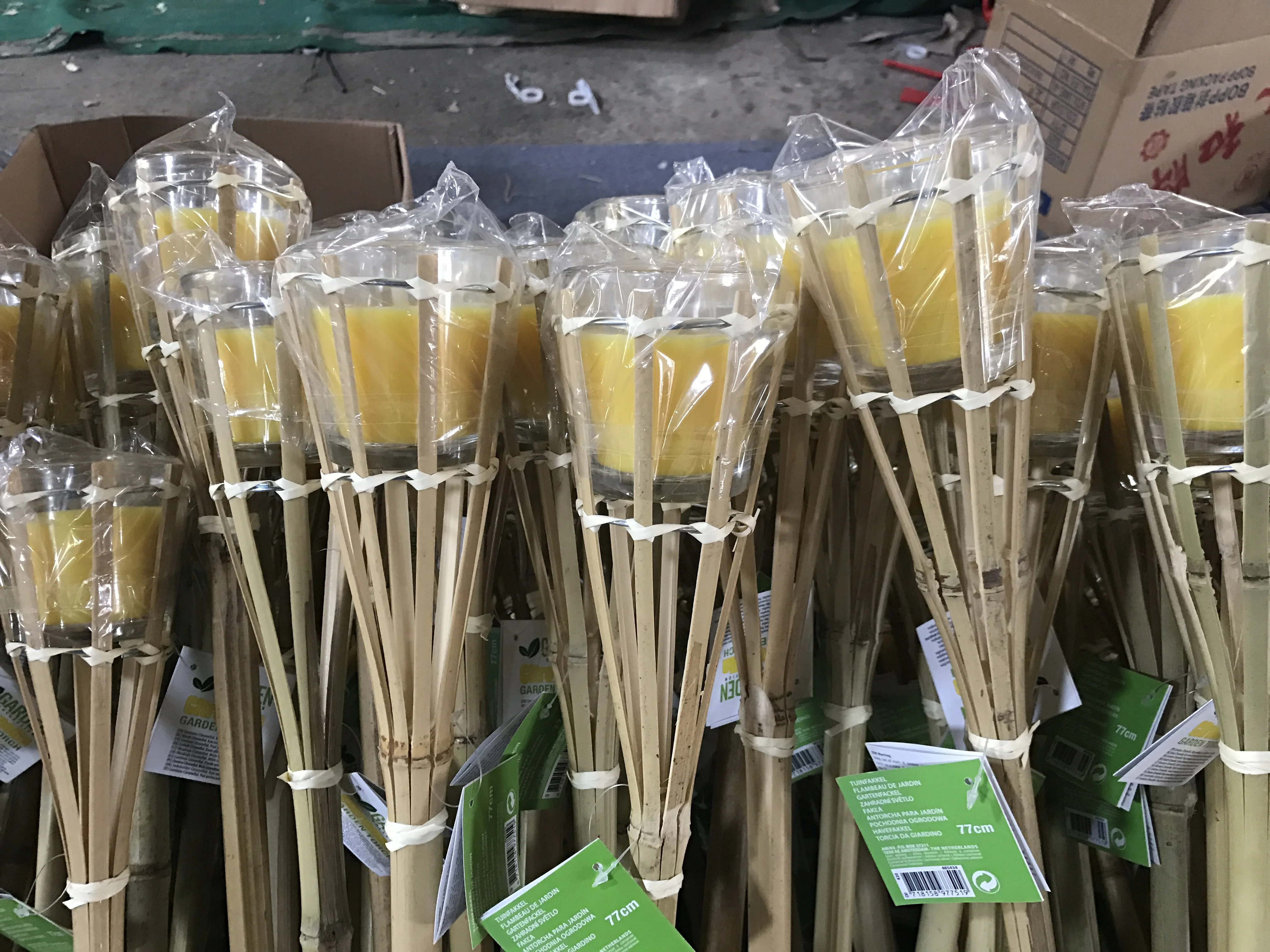 bamboo tiki  torch garden festival torch candle torch