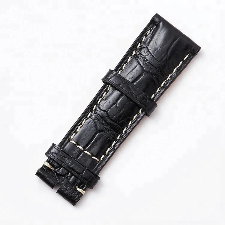 
Handmade white line crocodile leather watch strap bands 12-24mm for longines Master L2. watch 