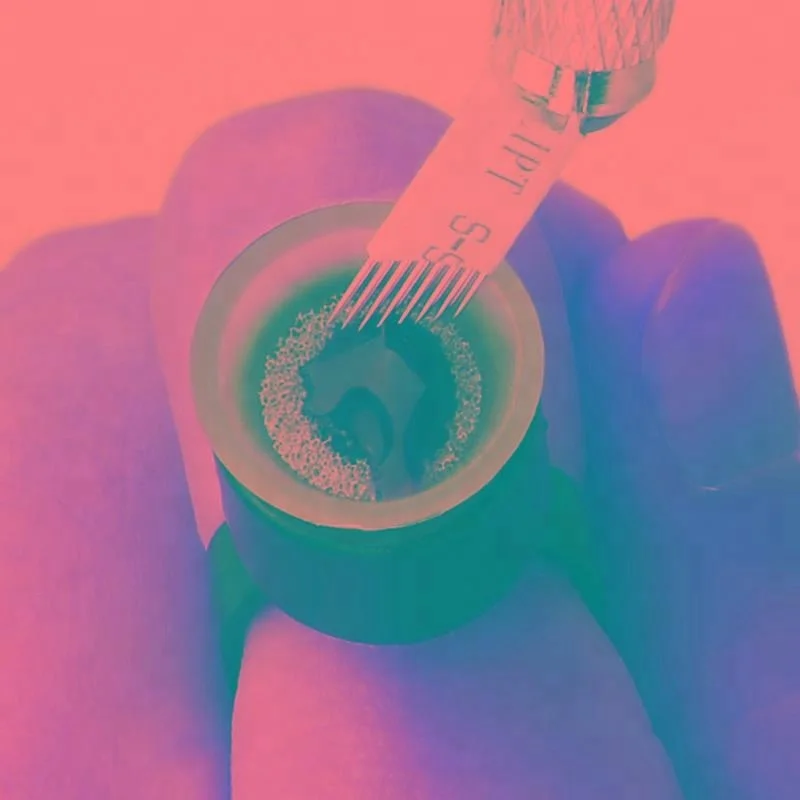 Tattoo Ink Black Cap Ring Pigment Ring Cup With Sponge Tattoo Accessories accessoire de tatoo Supply Clean