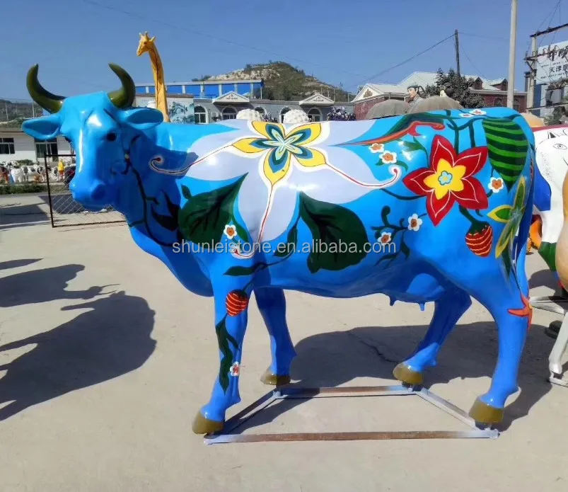 Life Size Cow Statue animal fiberglass sculpture