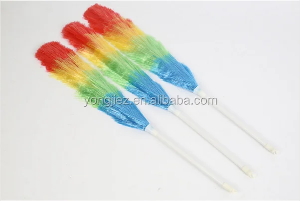 Wholesale Colorful Microfiber Flexible Static Duster Plastic PP Duster Magic Synthetic Cleaning Feather Duster