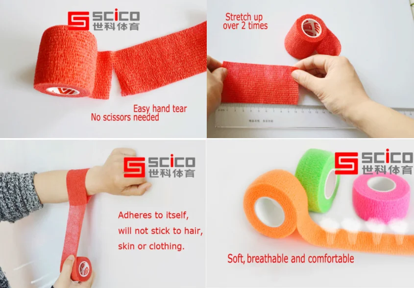 Tear By Hand 15 видов цветов Elastic Horse Vetwrap водонепроницаемый ветеринарный когезионный