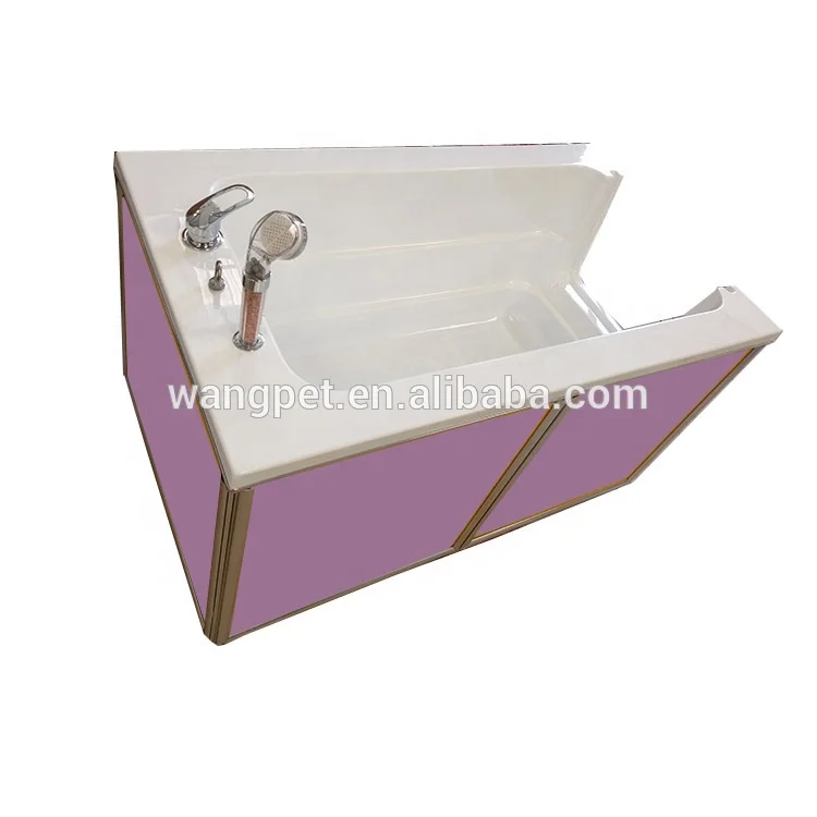 Pet bathtub removable door dog wash machine dog shower green PINK dog glooming tub