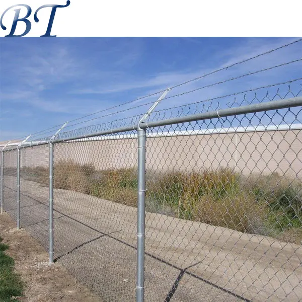 
Diamond wire mesh fence cheap black pvc coated chain link fencing knuckle-barbed chain link fence 