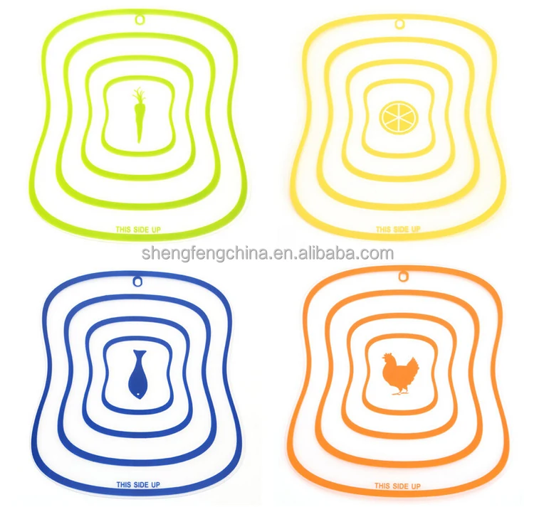 Тонкий пластиковый кухонный коврик для резки пластиковая разделочная доска