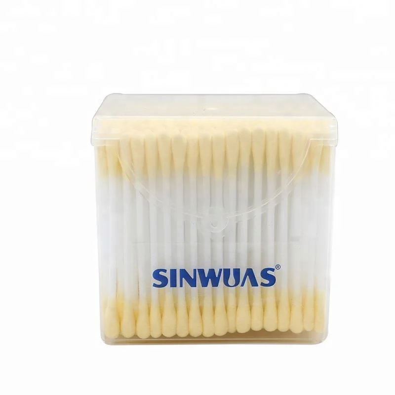 Factory price well sealed multifunctional medium hardness disposable cotton buds swabs