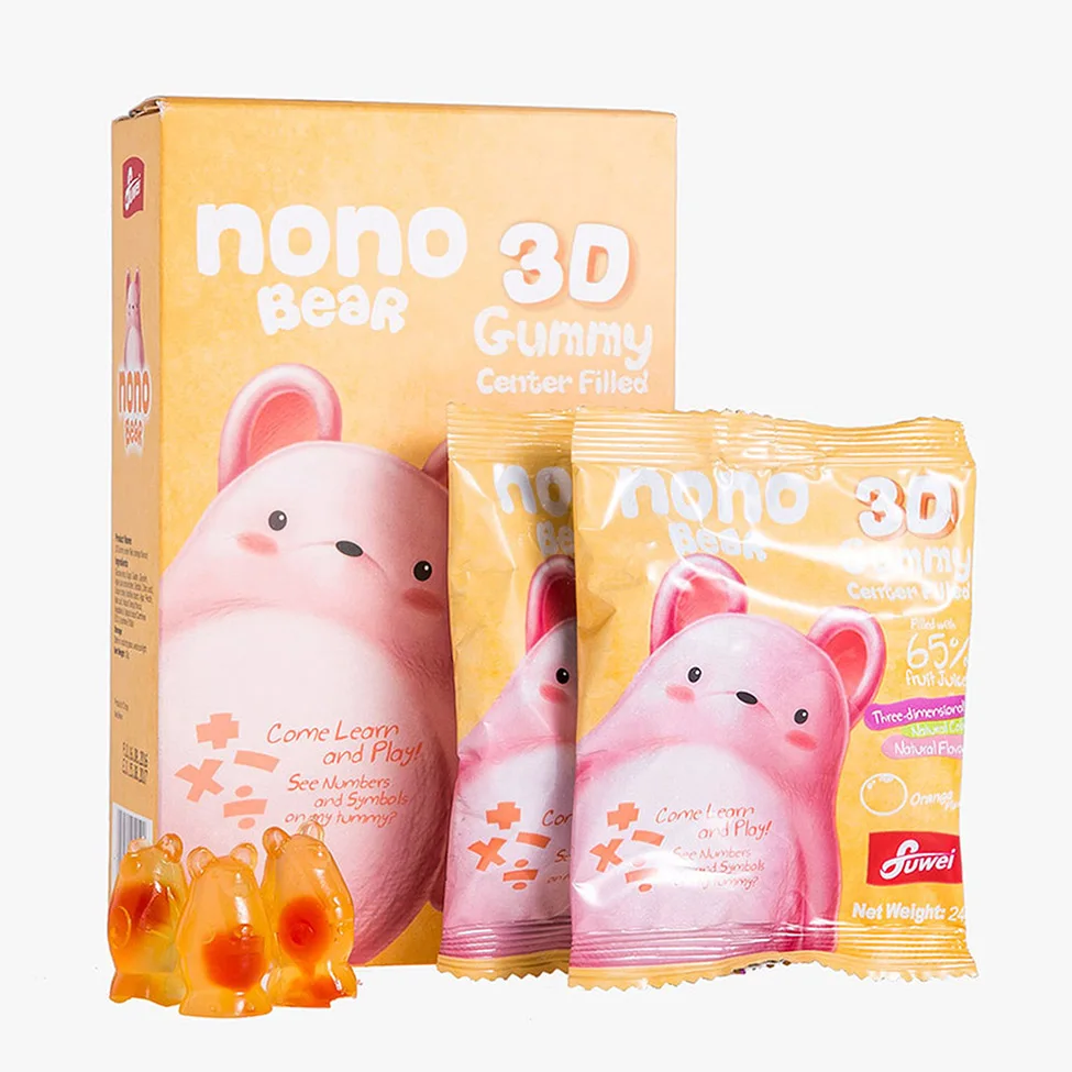 Vitamin gelatin pectin gummy bears candies