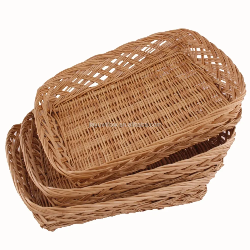 Оптовая продажа пустая плетеная корзина 36x30 см 3 корзины