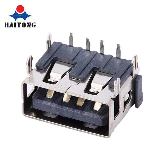 
 ODM OEM зарядное устройство a-типа порт 4-контактный DIP женский угловой разъем USB Новинка!  