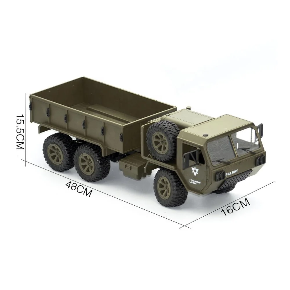 Fayee FY004A 1/16 2.4G 6WD US Army Military RC Truck RTR Crawler Command Vehicle Optional 30W Wifi FPV Camera 15KM/H