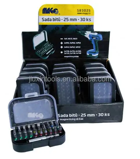 Chrome Vanadium S2 Material 31 pcs Electric cr-v Screw Driver Bit Se