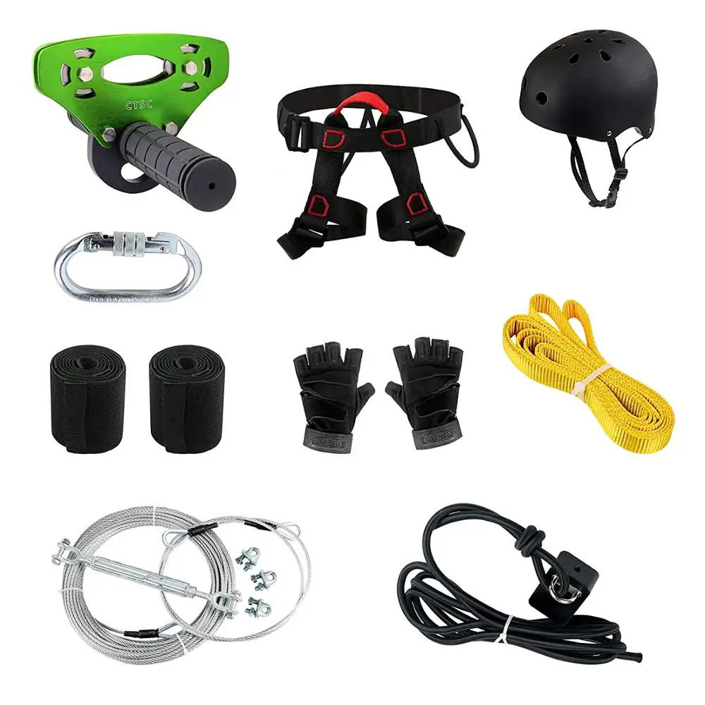 
CTSC 120 комплекты для ног ZipLine детская тележка, тормоз, крепление защитное снаряжение, простота установки, принесет красочное удовольствие и удовольствие 