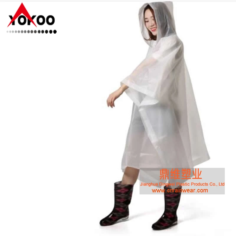 EVA  reusable rain poncho for theme parks