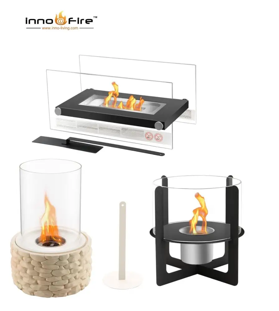 Inno living   TT-28 mini desktop glass  bio ethanol fireplace