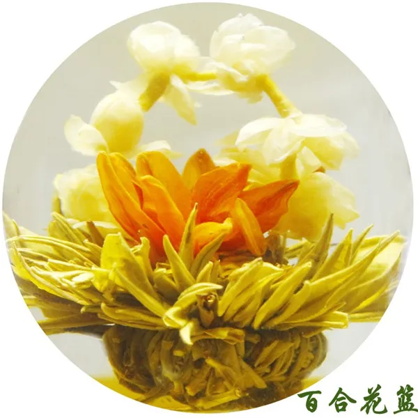 Chinese Supplier handcrafted blooming tea Natural Heart to heart Blooming Tea Ball