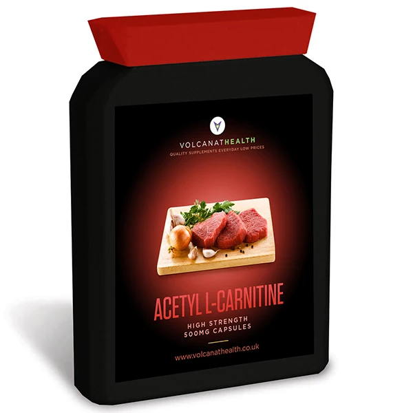 
Volcanat Health Elite Acetyl L-Carnitine Capsule Diet Supplement Pills 