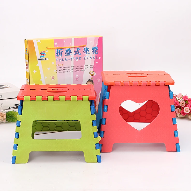 
High Quality Eco-Friendly Customized Kids Portable Plastic Folding Step Stool 
