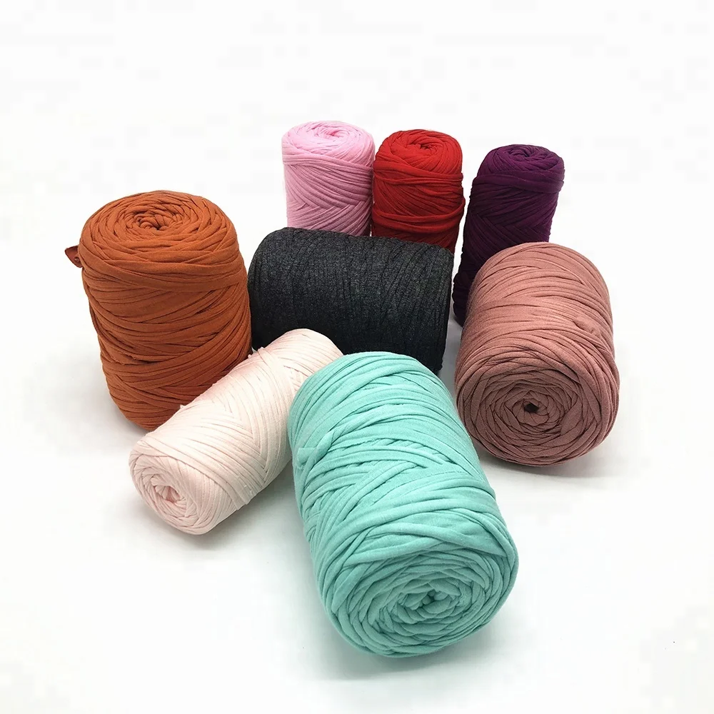 Spaghetti yarn in 100% cotton crochet yarn t shirt yarn