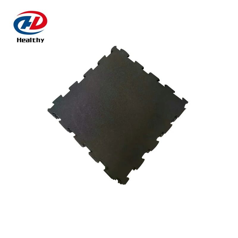 Interlocking dumbbell speckles weight lifting rubber mat gym flooring