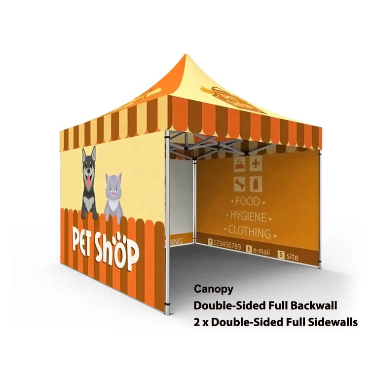 Custom Printing 3x3 Aluminum Canopy Tent Gazebo Folding Tents With 600d Oxford Fabric Canopy