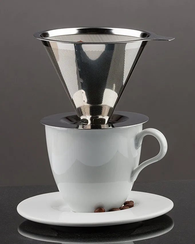 V60 Permanent Paperless Portable Coffee Filter Cone Brewer dripper
