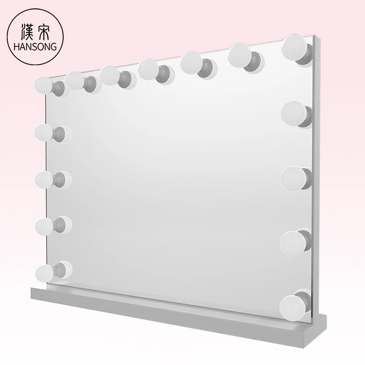 Tabletops LED Lighted Hollywood Makeup Mirrors with Lights Dimmable Bulbs