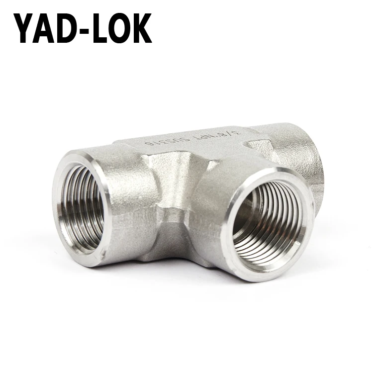 YAD-LOK Hot Selling 2018 Pipe Fittings 3-Way Equal Stainless Steel Tee