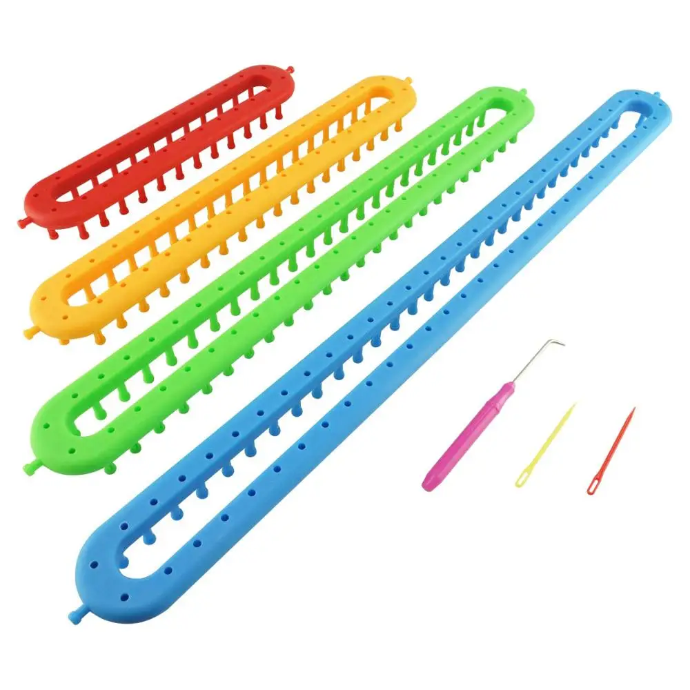 Long Knitting Loom Set with Hook Needle Kit for Yarn Cord Knitter,Round Knitting Loom Tool Kit