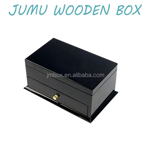 dubai black wood chocolate gift box with drawer