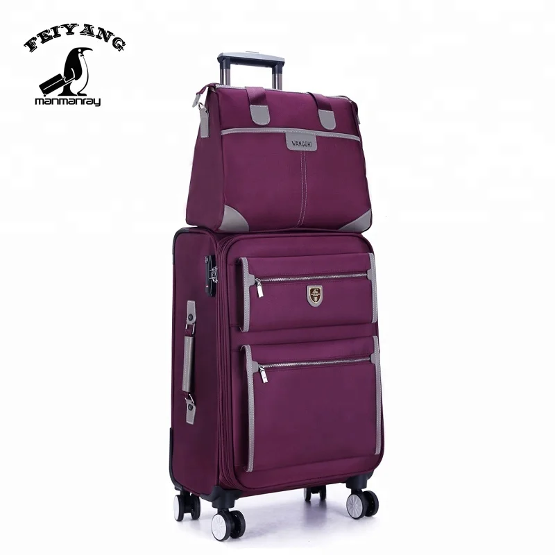 Прямая продажа с фабрики, водонепроницаемые дорожные сумки из ткани Оксфорд, чемоданы на колесиках для багажа 14, 20, 24, 28 дюймов, комплекты