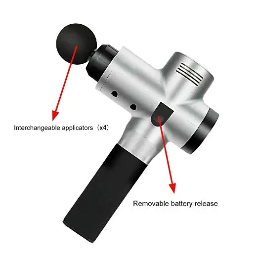 Electric fascial massager Gun Vibration Deep fitness treatment Body muscle massage gun Cordless handheld high frequency motor