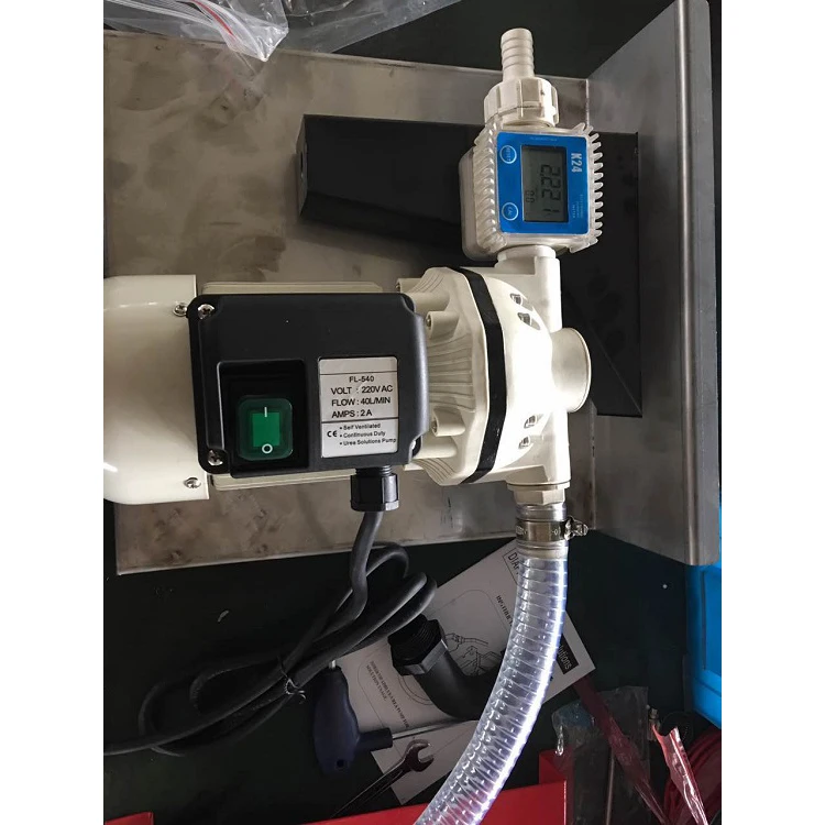 IBC Urea Adblue Chemical Pump Set Plastic Nozzle K24 Chemical Flow Meter