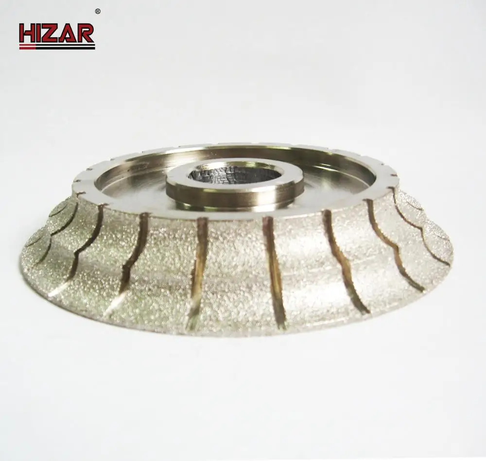 Hizar Vacuum Brazed Diamond Marble Profiling and Polishing Wheel to Edge Stone Shape
