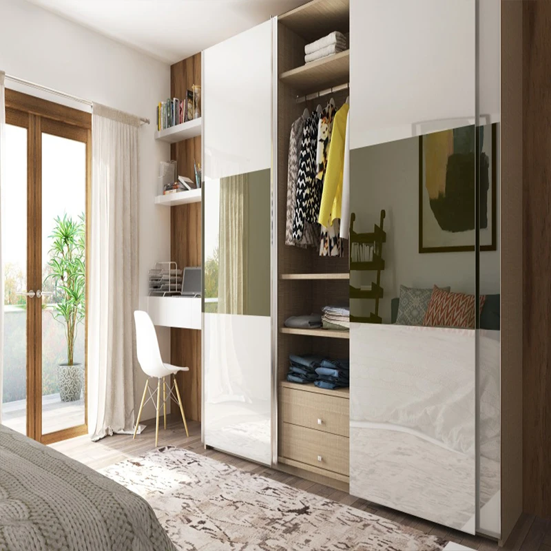 2021 Hangzhou VERMONT New Design Modern Glass Sliding Door Bedroom