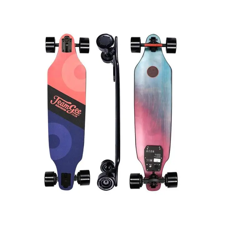 Smooth riding wearable PU/78A tire strong power remote control electric skateboard