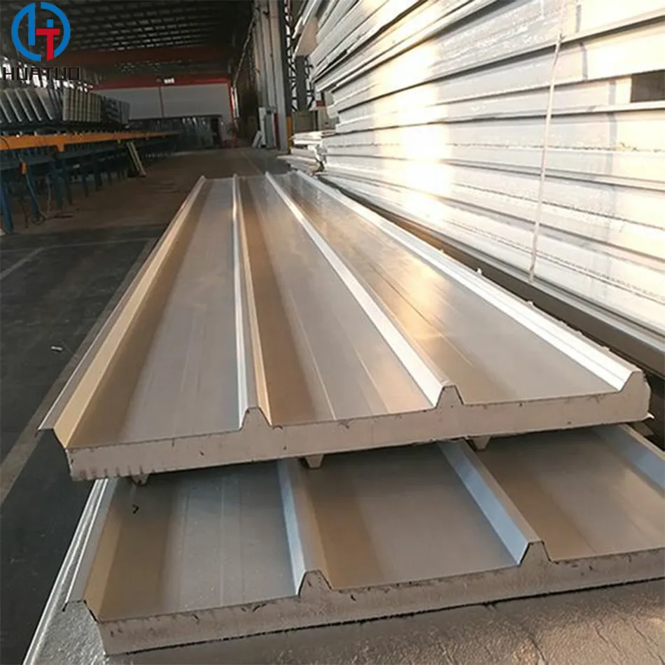 Insulated PU sandwich panel polyurethane for cold room or refrigerated warehouse wall panel