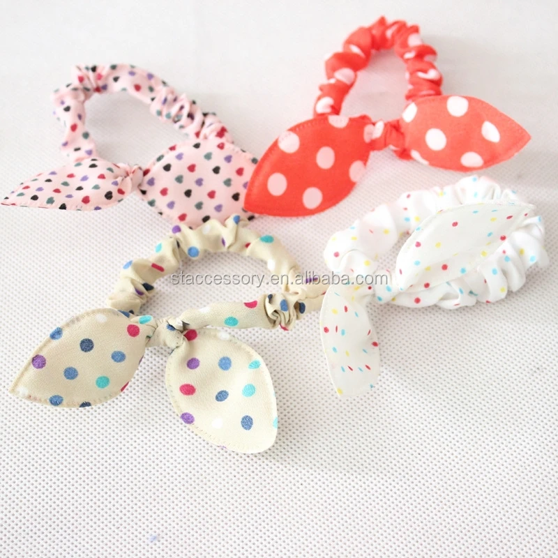bunny rabbit ear Fashion wave point spot small flower hair rope hair ring hair band head band headband