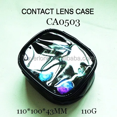 Звездная и украшенная драгоценностями сумка из полиуретана для контактных линз с 2 держателями для линз CA0503