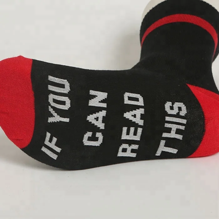 if you can read this socks funny wine letter socks