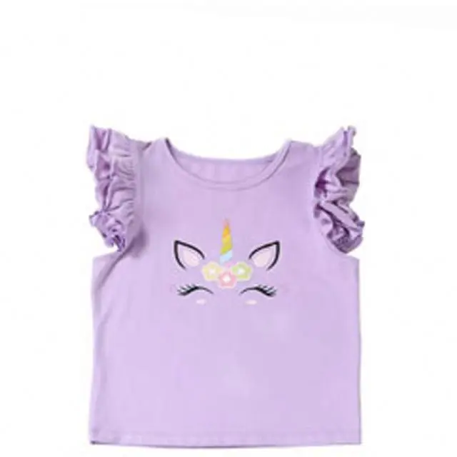 
Good quality Custom Teen Girl Boutique Unicorn Printed Baby Girls Clothing 