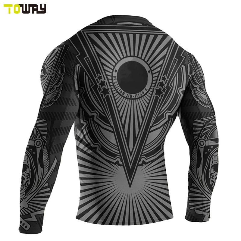 private label compression rash guard shirt custom
